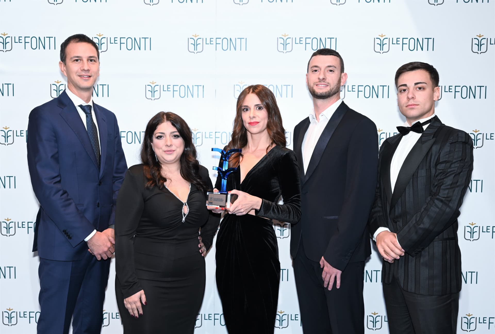 Il team Safe Hands alle premiazioni Le Fonti Awards